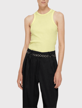 Róhe Cotton Rib Tank Top in Light Yellow | In Stock at Orderofstyle.com