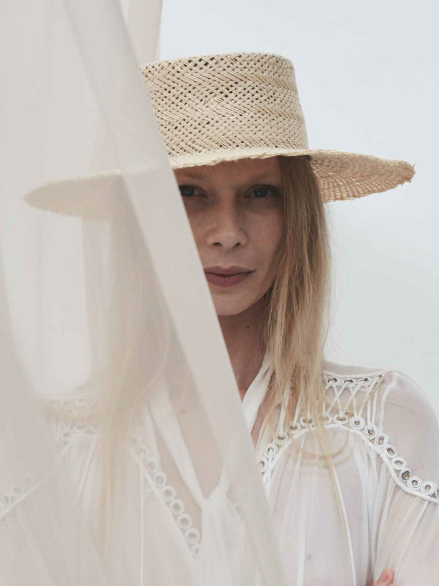 Janessa Leone Beatrice Hat in Natural Straw – Order Of Style display picture 3