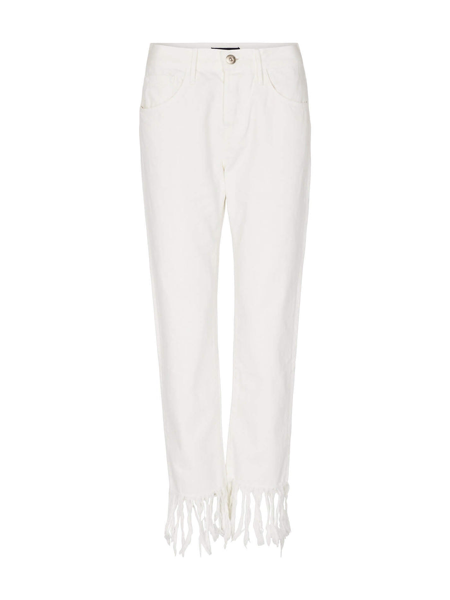 Straight Crop Fringe Jean