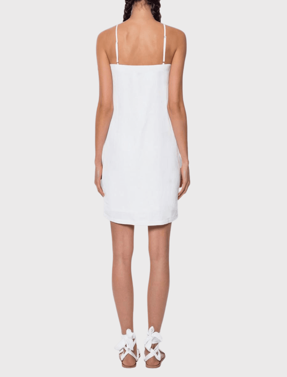 Mara Hoffman Flower Embroidered V Neck Dress in White  Order Of Style