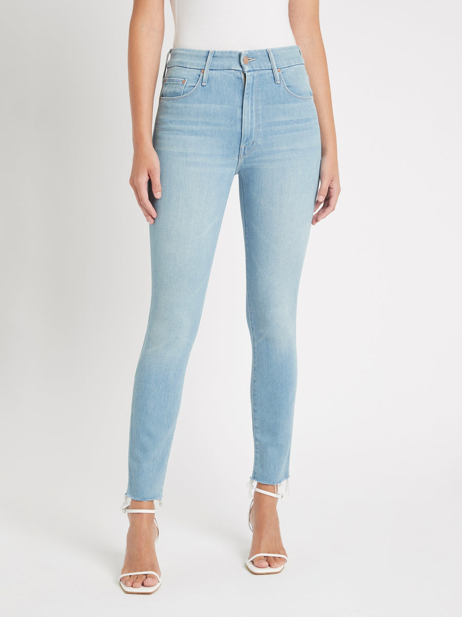 Mother the looker frayed ankle jeans hotsell