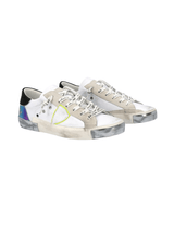 Phillipe Model Prsx Low Sneaker in Metal Multicolour / Blanc Silve