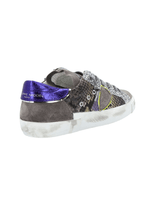 Philippe Model PRSX Low Sneaker in Animalier Phy Violet
