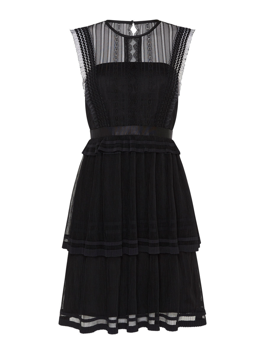Three Floor Akira Sleeveless Lace Dress in Black – Order Of Style