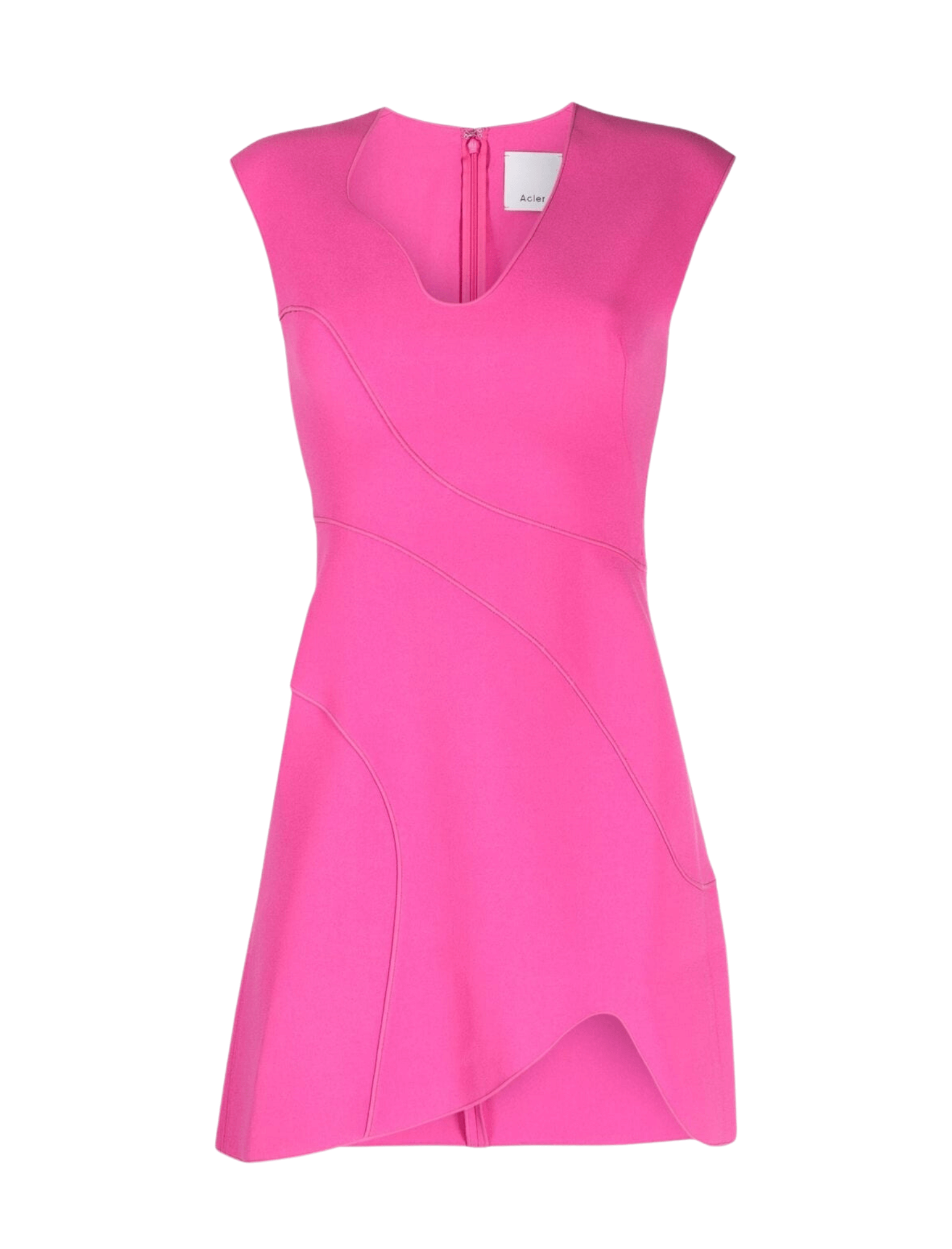 acler pink mini dress The 'Wigbeth Mini Dress' in Electric Plumwhere structure meets statement. Dramatic front pleating and a sculpted silhouette make it the perfect statement mini for event season. Also available in Black.