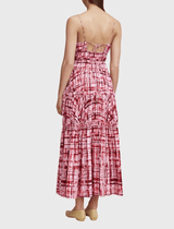 Acler Hansen Strappy Midi Dress in Tulip Check Print - Shop at orderofstyle.com