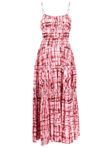 Acler Hansen Strappy Midi Dress in Tulip Check Print - Shop at orderofstyle.com