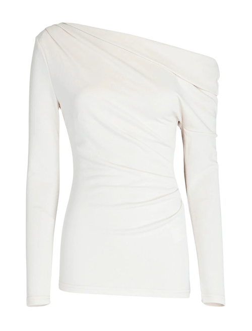 Acler Sophia Off Shoulder Top in Vanilla