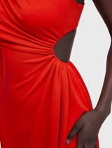 Acler Stanmore One Shoulder Dress in Scarlet