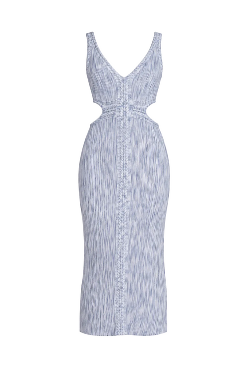 acler blue dress Acler Uplands Midi Knit Dress in Cloud Blue – Order Of Style