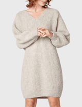 American Vintage Verywood Knitted Sweater Dress in Mist Melange