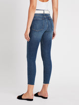 Frame Denim Ali High Rise Cigarette Raw Edge Jean in Lupin