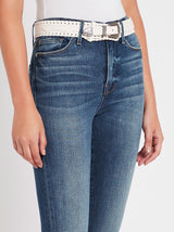 Frame Denim Ali High Rise Cigarette Raw Edge Jean in Lupin
