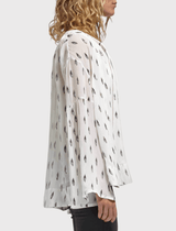 IRO Naomie Peasant Top in White / Silver