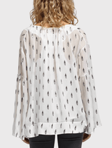 IRO Naomie Peasant Top in White / Silver