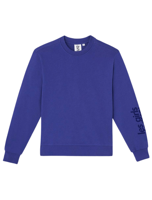 Les Girls Les Boys Crew Neck Sweatshirt in Spectrum Blue