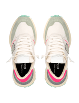 Philippe Model Antibes Low Sneaker in Blanc Fuchsia