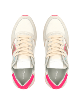 Philippe Model TRPX Low Sneaker in Blanc Fuchsia