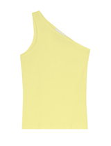 Róhe Asymmetrical Rib Top in Light Yellow