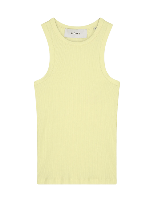 Róhe Cotton Rib Tank Top in Light Yellow | In Stock at Orderofstyle.com