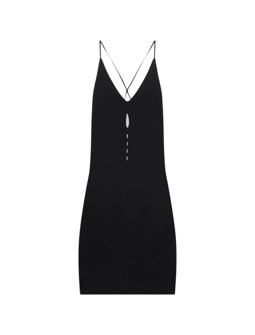 Róhe Knitted Cut Out Dress in Black | In Stock At Order Of Style