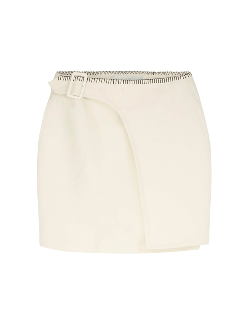 Róhe Short Resort Skirt in Ivory