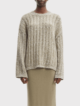 Samsoe Samsoe Julia Crew Neck Knit Sweater in Silver Sage