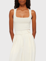 Róhe Bustier-Shaped Knitted Tanktop in Off-White