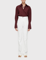 Róhe Classic Double-Cuff Shirt in Mulberry