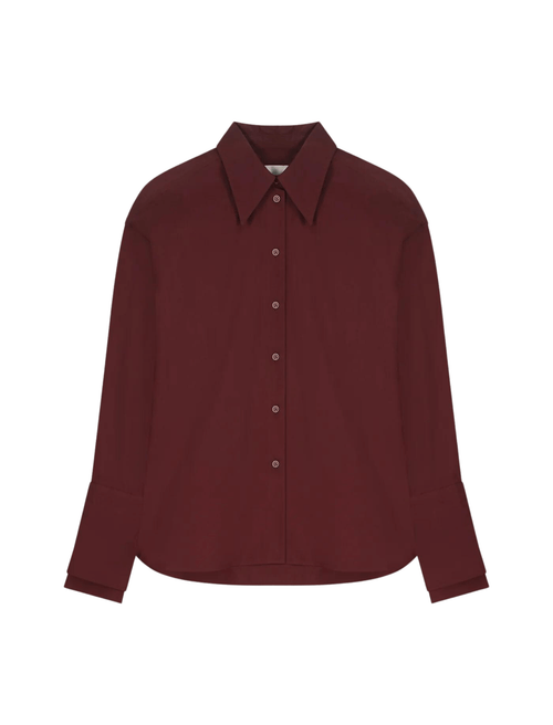 Róhe Classic Double-Cuff Shirt in Mulberry
