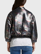 IRO ZINA METALLIC BOMBER JACKET-MULTICO