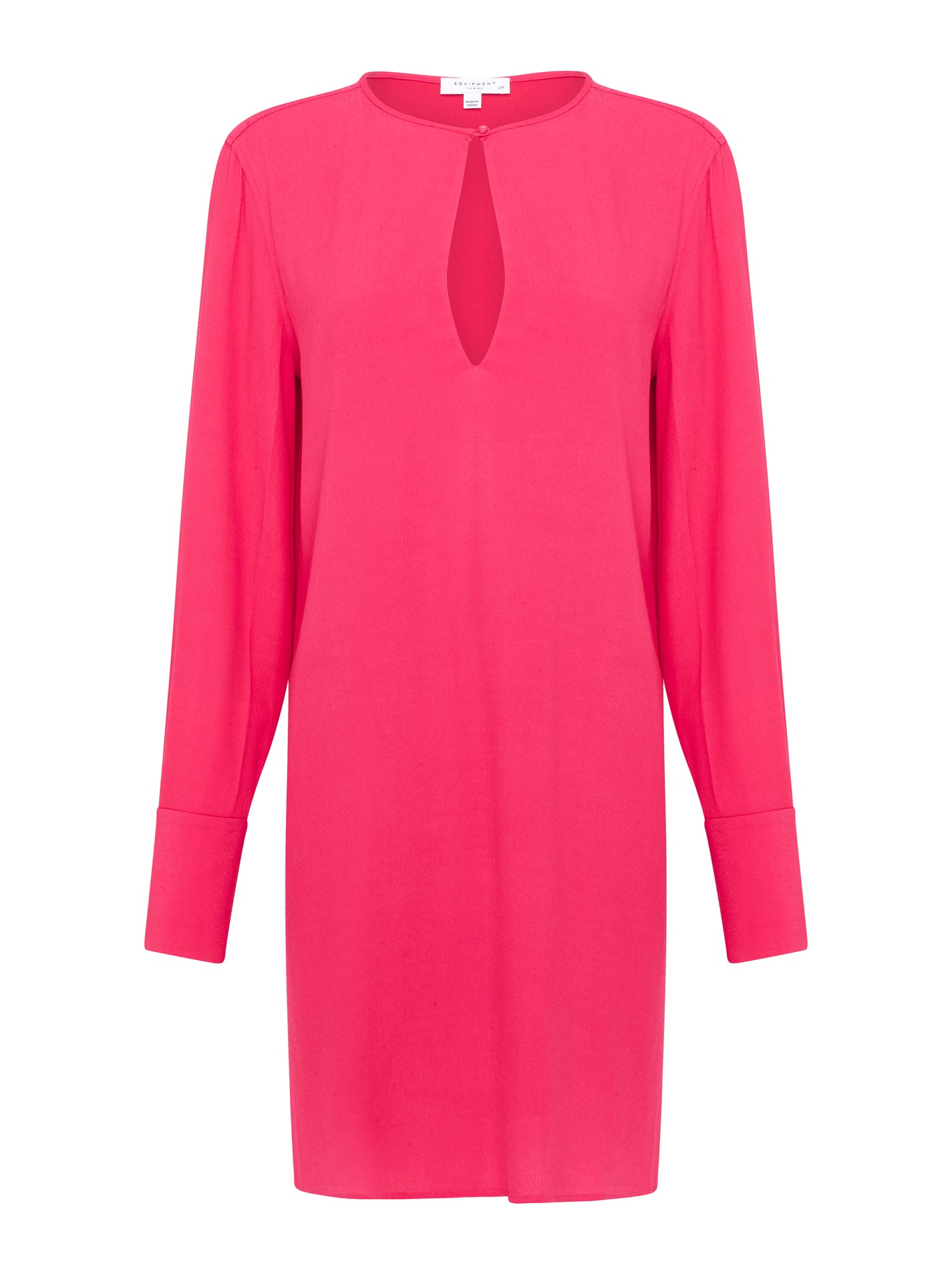 Equipment Bonnie Long Sleeve Dress in Carmine Pink – Order Of Style