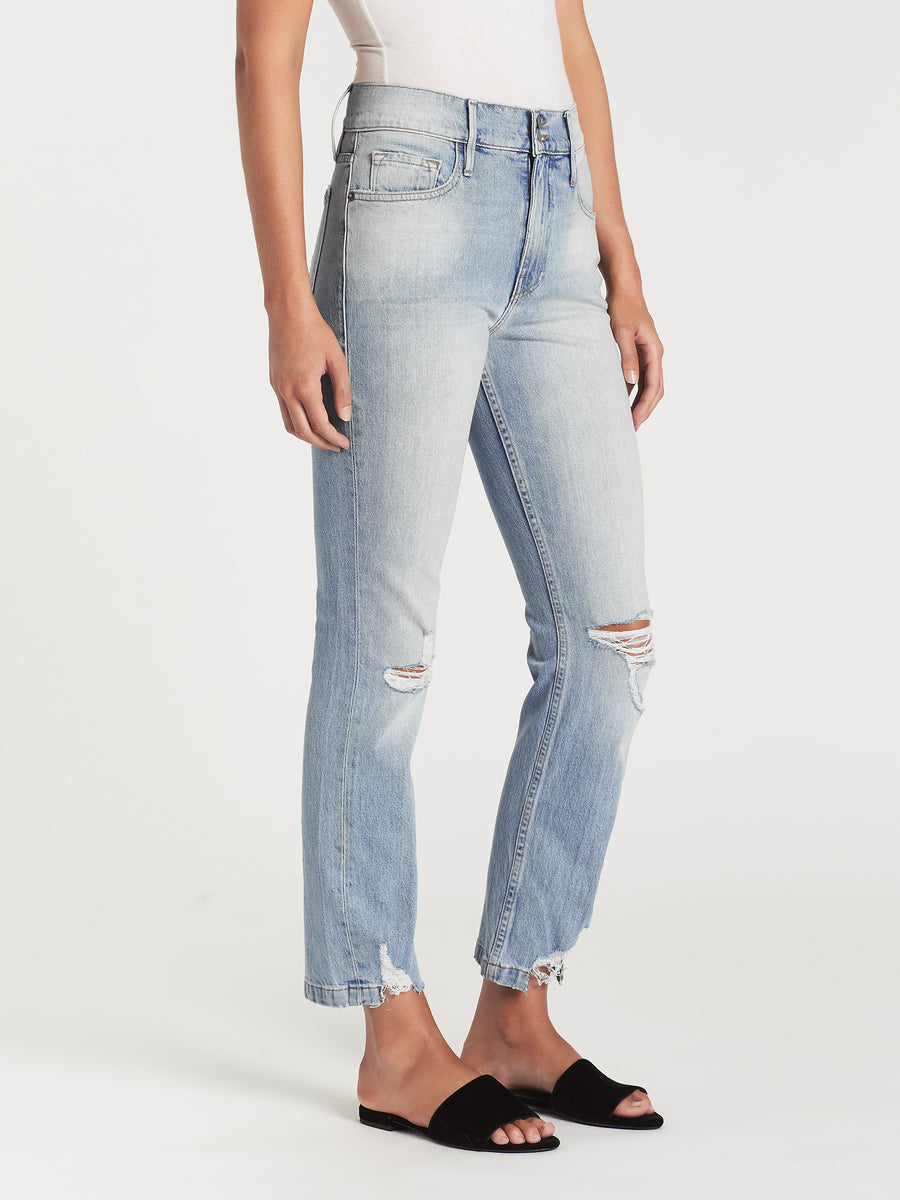 Frame Denim Le Sylvie Slender Straight Heritage Jean in Springsteen ...
