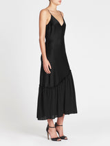 OOS-FrameDenimSatinLoungeDress-Black-02