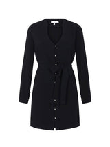 IRO Sikte Long Sleeve Mini Shirt Dress in Black