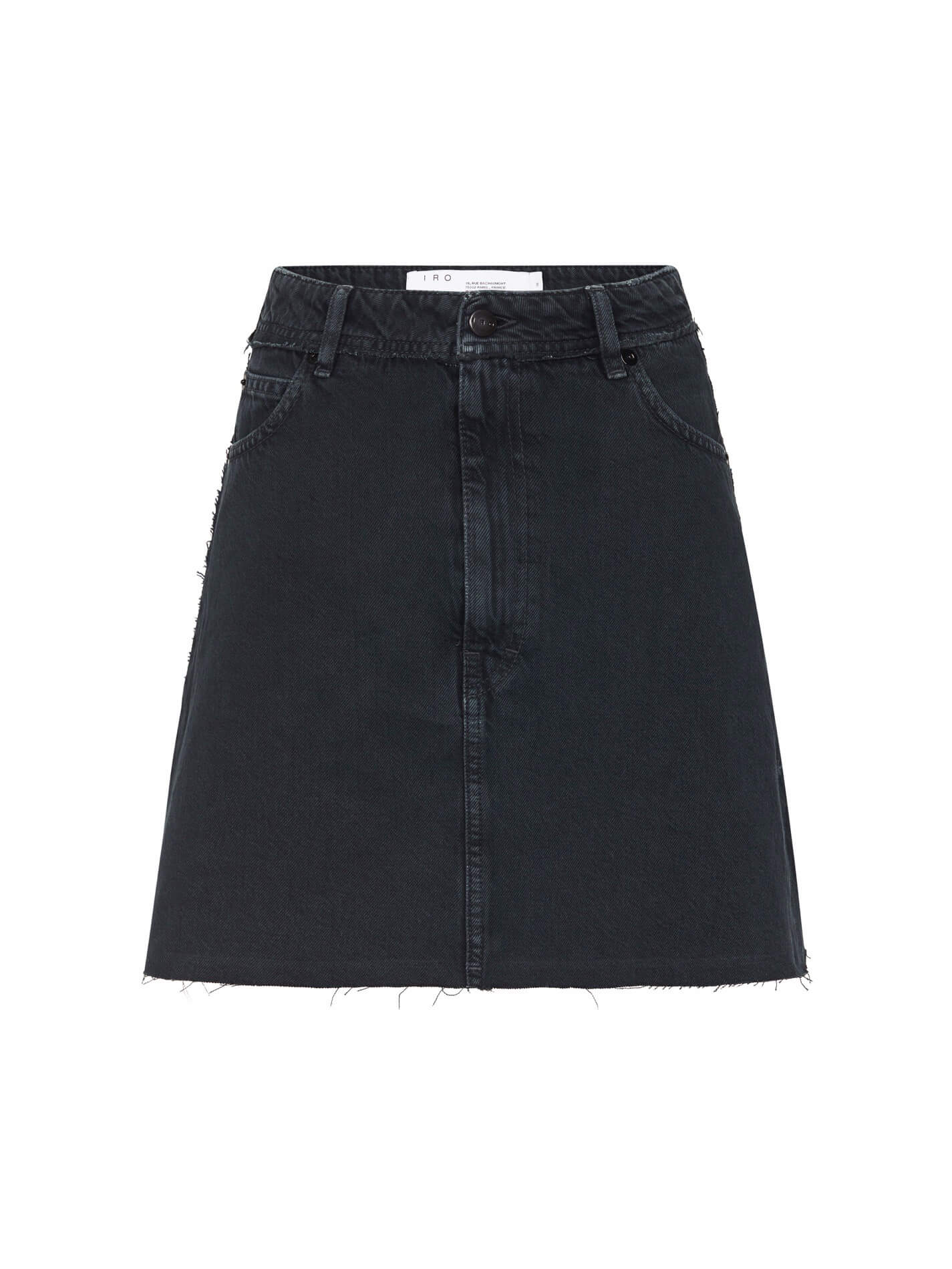 IRO Cafe Denim Mini Skirt in Black Denim Order Of Style