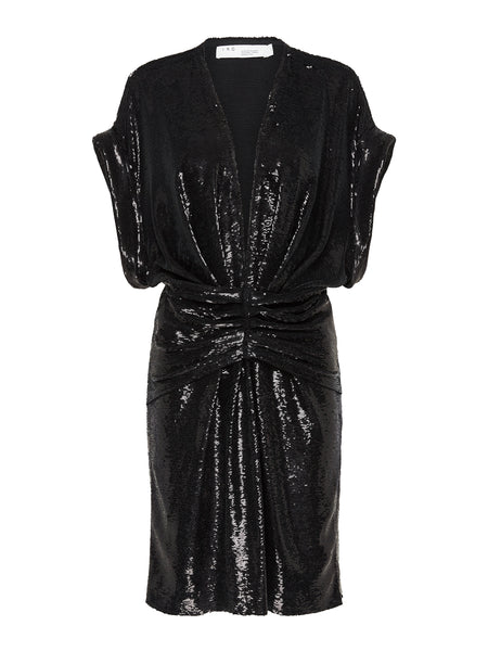 IRO Lilou Short Sleeved Sequin Mini Dress in Black – Order Of Style