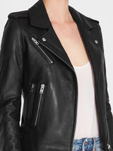 IRO Newhan Leather Jacket in Black