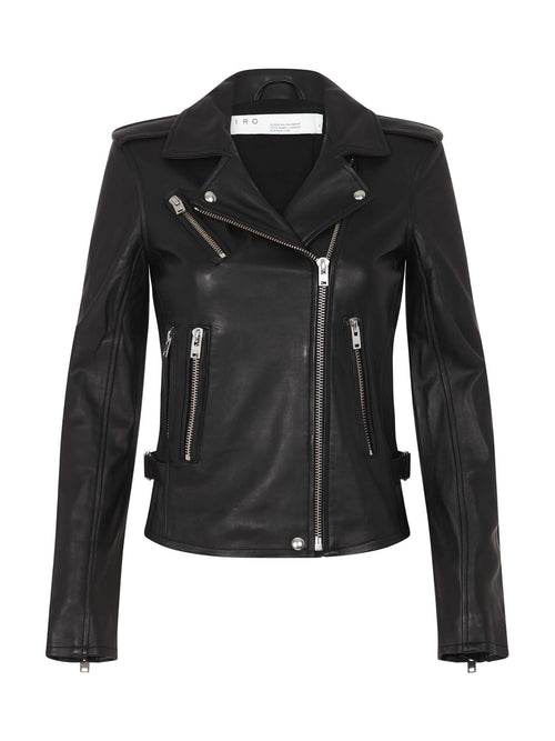 IRO Newhan Leather Jacket in Black