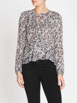 IRO Voodoo Long Sleeve Blouse Top in White