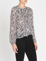 IRO Voodoo Long Sleeve Blouse Top in White