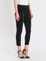 J Brand Ruby High Rise Crop Cigarette Jeans in Black Velvet