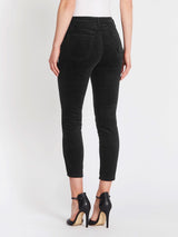 J Brand Ruby High Rise Crop Cigarette Jeans in Black Velvet