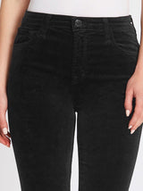 J Brand Ruby High Rise Crop Cigarette Jeans in Black Velvet