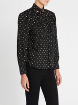 OOS-LaVieRebeccaTaylorEstelleDotScarfNeckTop-BlackCombo-02