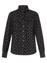 OOS-LaVieRebeccaTaylorEstelleDotScarfNeckTop-BlackCombo-320
