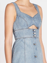 OOS-LaVieRebeccaTaylorSleevelessDrapeyDenimDress-ForgetMeNot-04