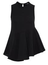 Available At Order Of Style Nicholas Crepe Flare Hem Tank in Black