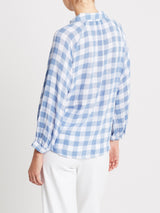 Natalie Linen Check Blouse