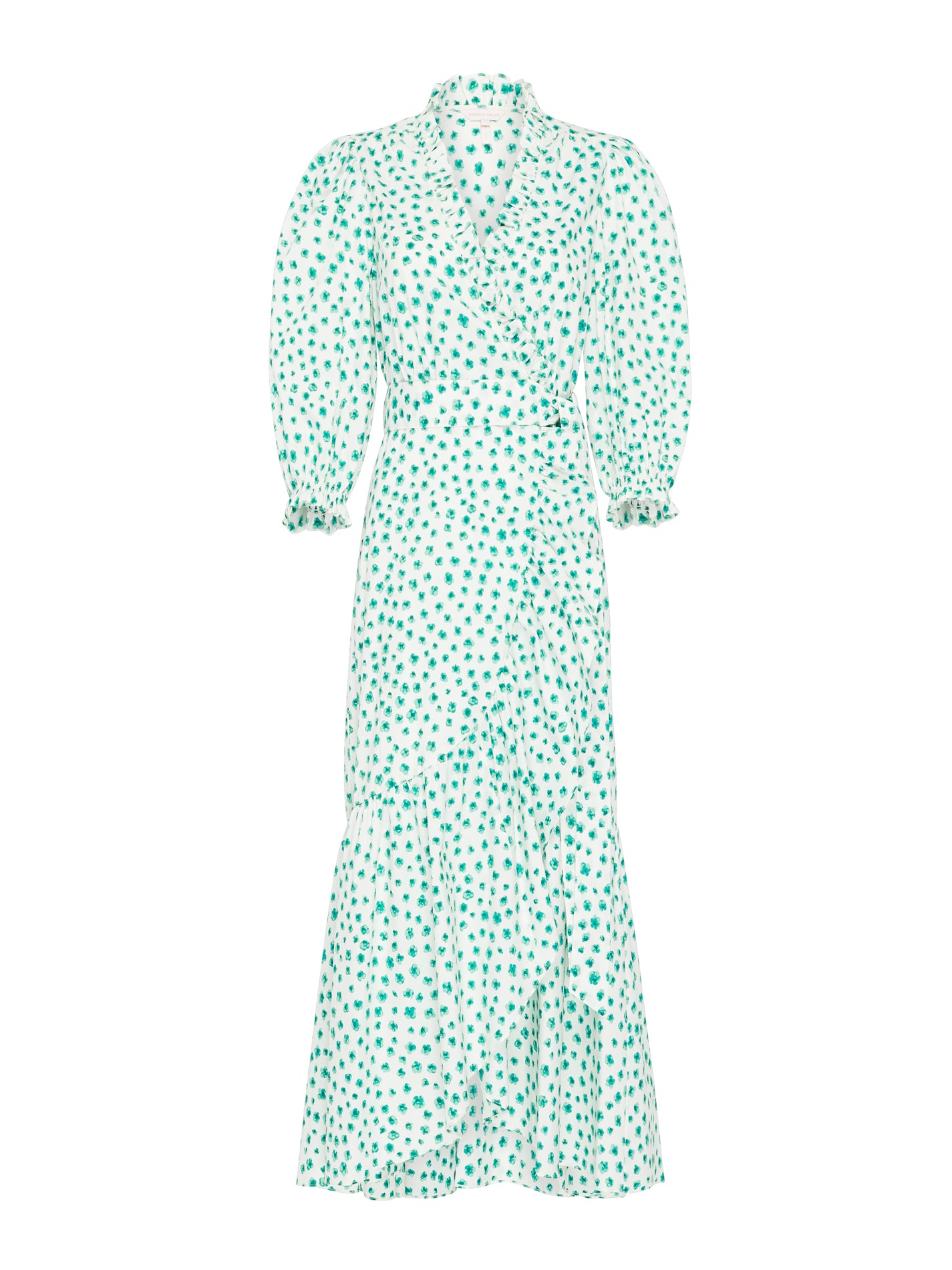 Rebecca Taylor Emerald Daisy Long Sleeved Wrap Dress in Cream Combo – Order Of Style